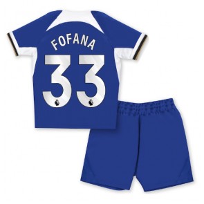 Maillot de foot Chelsea Wesley Fofana #33 Domicile enfant 2023-24 Manches Courte (+ pantalon court)